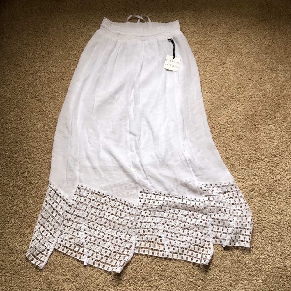 NEW CAREN FORBES WHITE DRESS